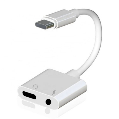 2 in1mobile phone 8pin adapter 3.5mm Jack splitter charger and headphone adapter dongle type c Aux adapter