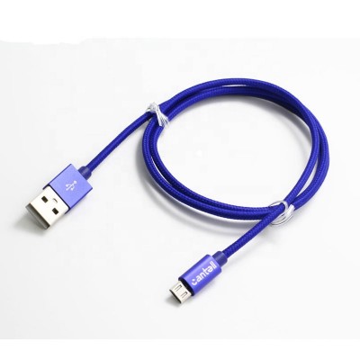 best selling 2.4A 1m/1.5m/2m Nylon Braided micro usb data cable usb fast charging cable Android usb micro charger cable