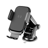 Wireless Car Charger 15W Qi Fast Charging Auto-Clamping Car Mount Windshield Dash Air Vent Phone Holder Compatible iPhone 11/11