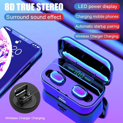 earphone waterproof G6s Wireless charging Headphone Power Bank V5.0 LED Display Headset headphone